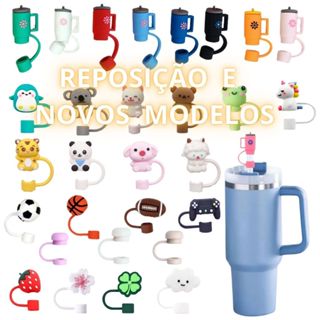 Kit 2 Tampa Protetora para Canudo 10mm, para copo térmico e garrafa térmica. Acessório para Canudo. em Oferta na Shopee