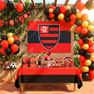 Painel Festa Flamengo Decoração Aniversário TNT GG 1,40m Cor e resistência em Oferta na Shopee