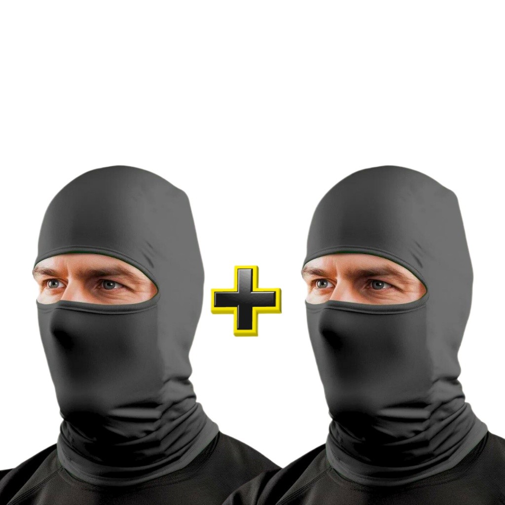 Kit 2 Touca Balaclava Toca UV+50 Proteção Solar Térmica Motoqueiro Motoboy touca preta em Oferta na Shopee