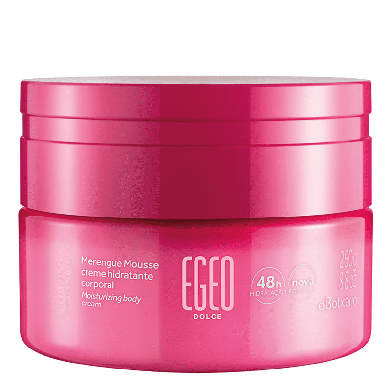 Lançamento Oboticário Presente em Promoção feminino Mousse Hidratante Desodorante Corporal Egeo Dolce Merengue, 250g