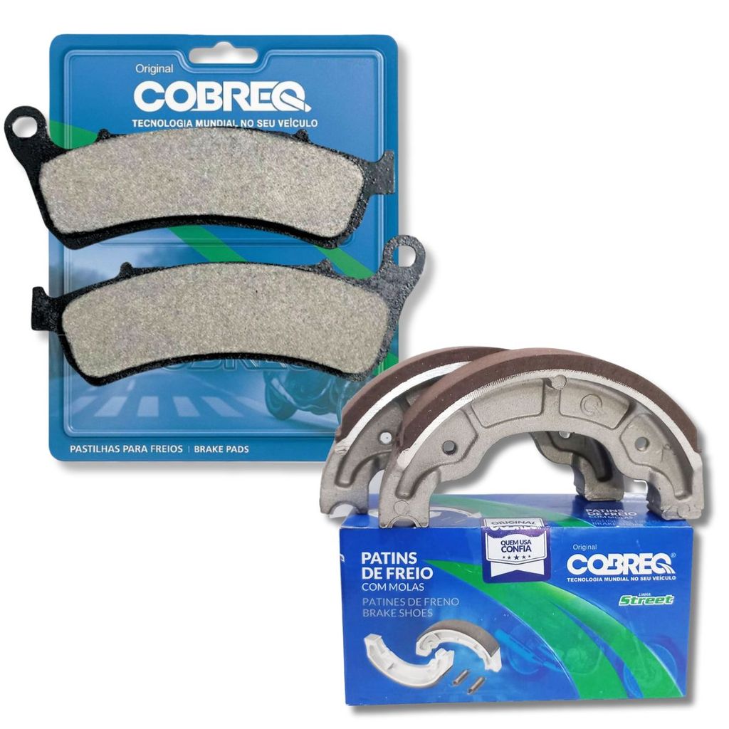 Pastilha + Lona de Freio P/ Haojue Dk 150 / Dk 160 Cobreq em Oferta na Shopee