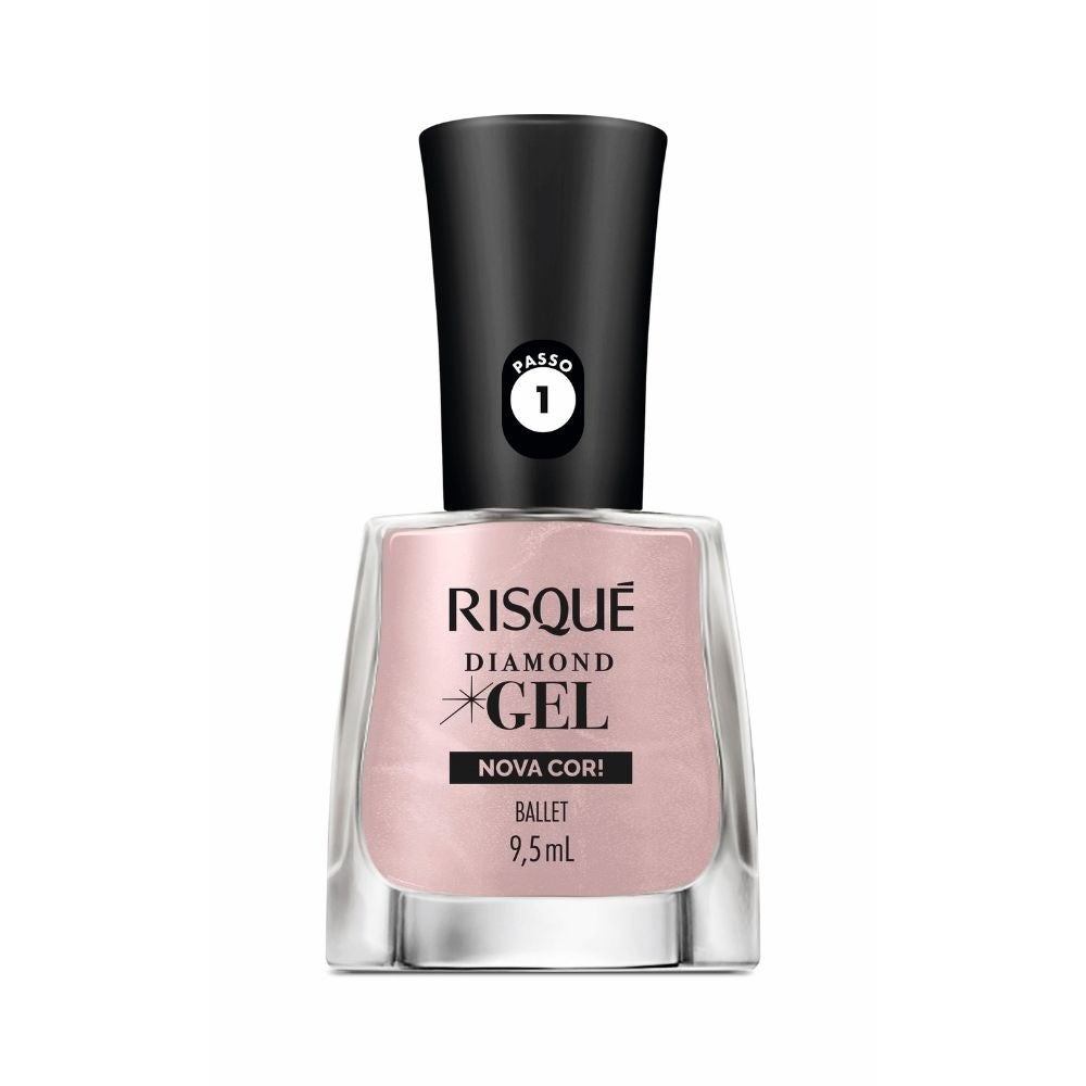 Esmalte Risqué Diamond Gel Metálico Ballet 9,5ml em Oferta na Shopee