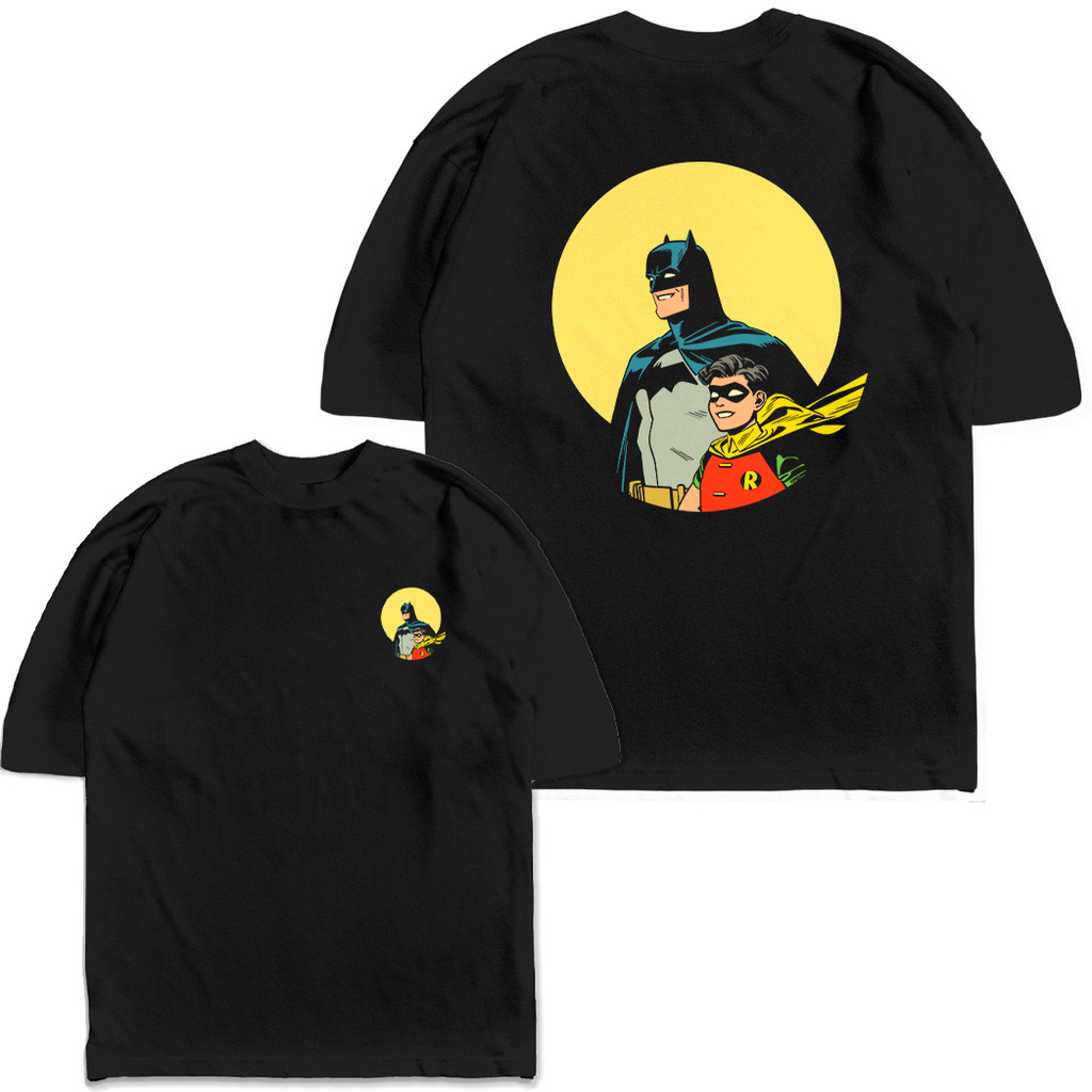 Camiseta Oversized Batman e Robin Streetwear Harajuku Aesthetic Camisa Unissex