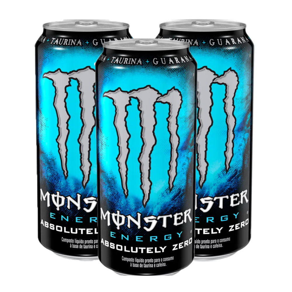 Kit 3 Energético Monster Energy Absolutely Zero 473ml em Oferta na Shopee