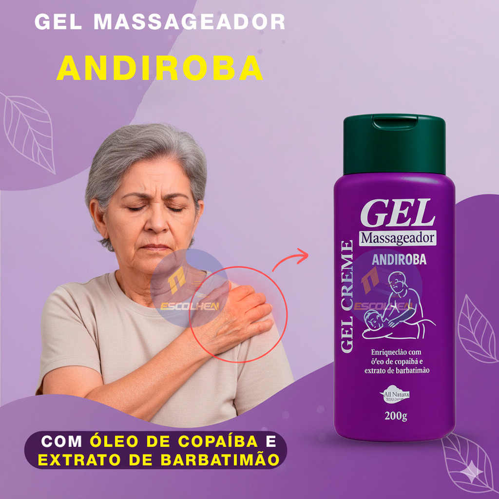 Gel De Andiroba & Extrato De Barbatimão Para Massagem 200ml