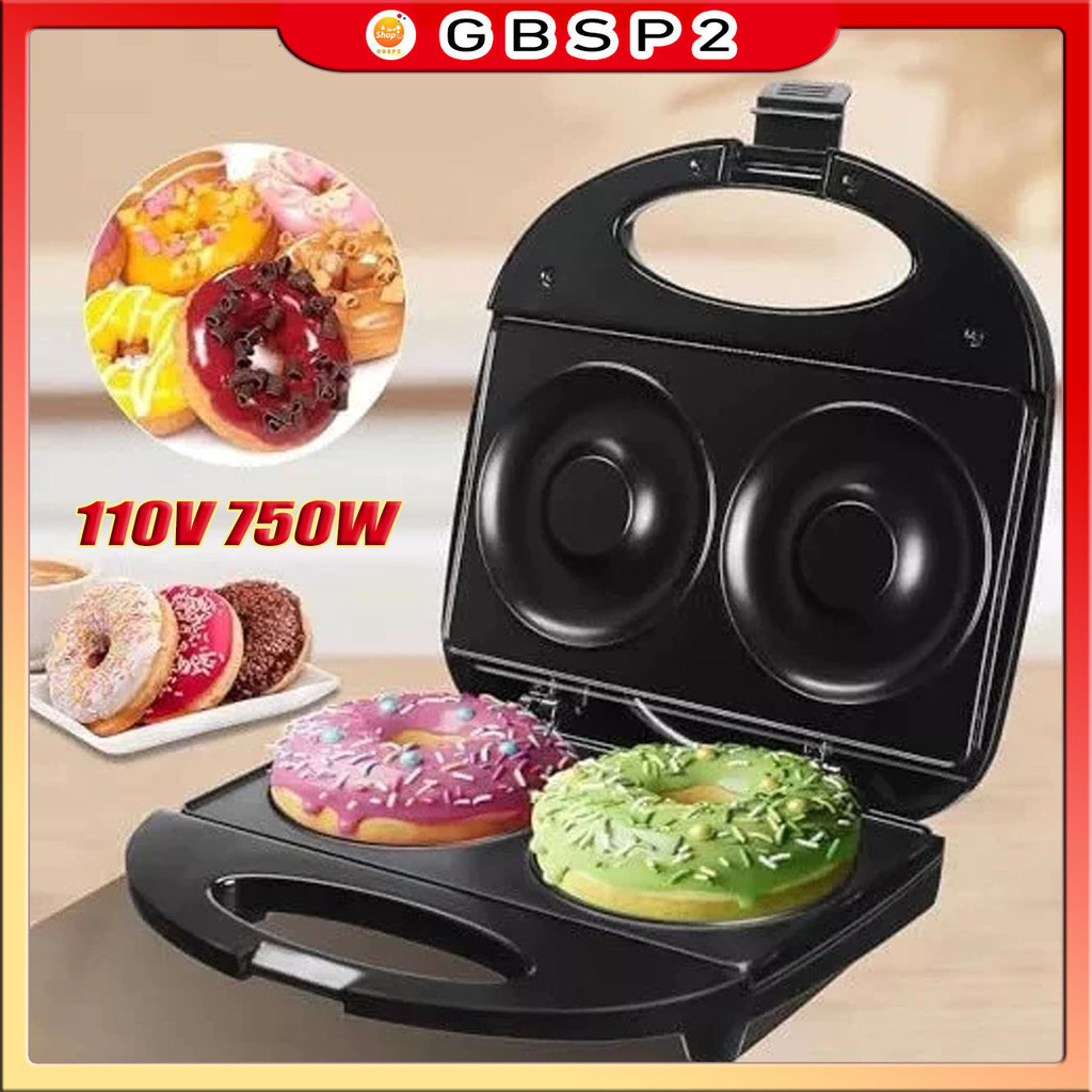 Máquina De Donuts Extra Grande De 100mm 2 Em 1 110v 750w Cozimento Rápido