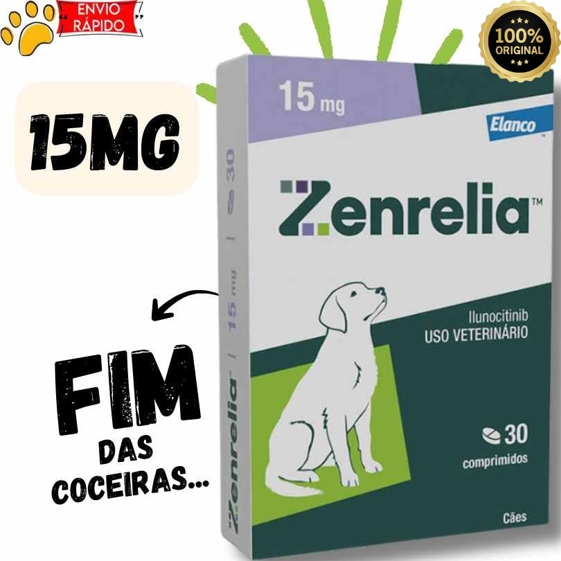 Zenrelia 15mg 30 Comprimidos Para dermatite - Elanco em Oferta na Shopee