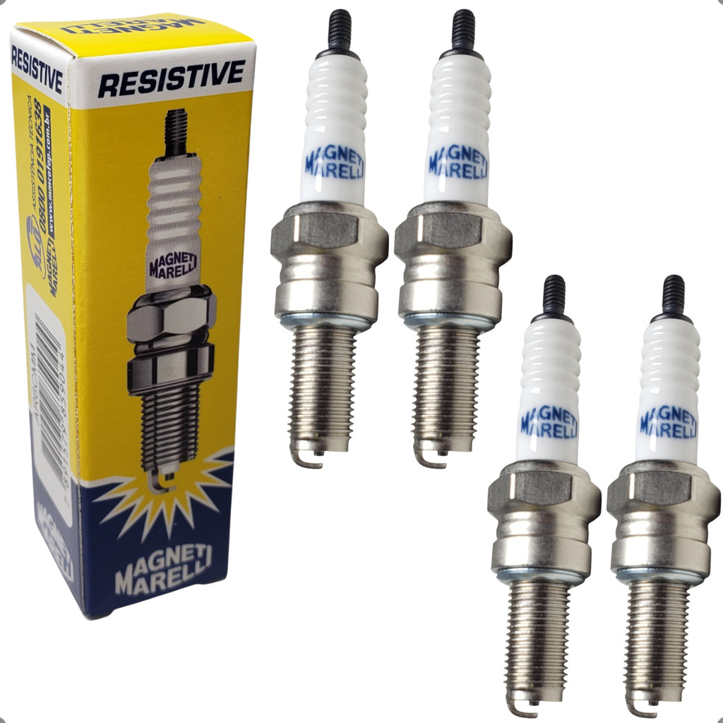 Jogo 4 Velas Ignição Magneti Marelli Br8cmm Suzuki Bandit 650 1250 Gsx 650f Hayabusa Srad V-Strom em Oferta na Shopee