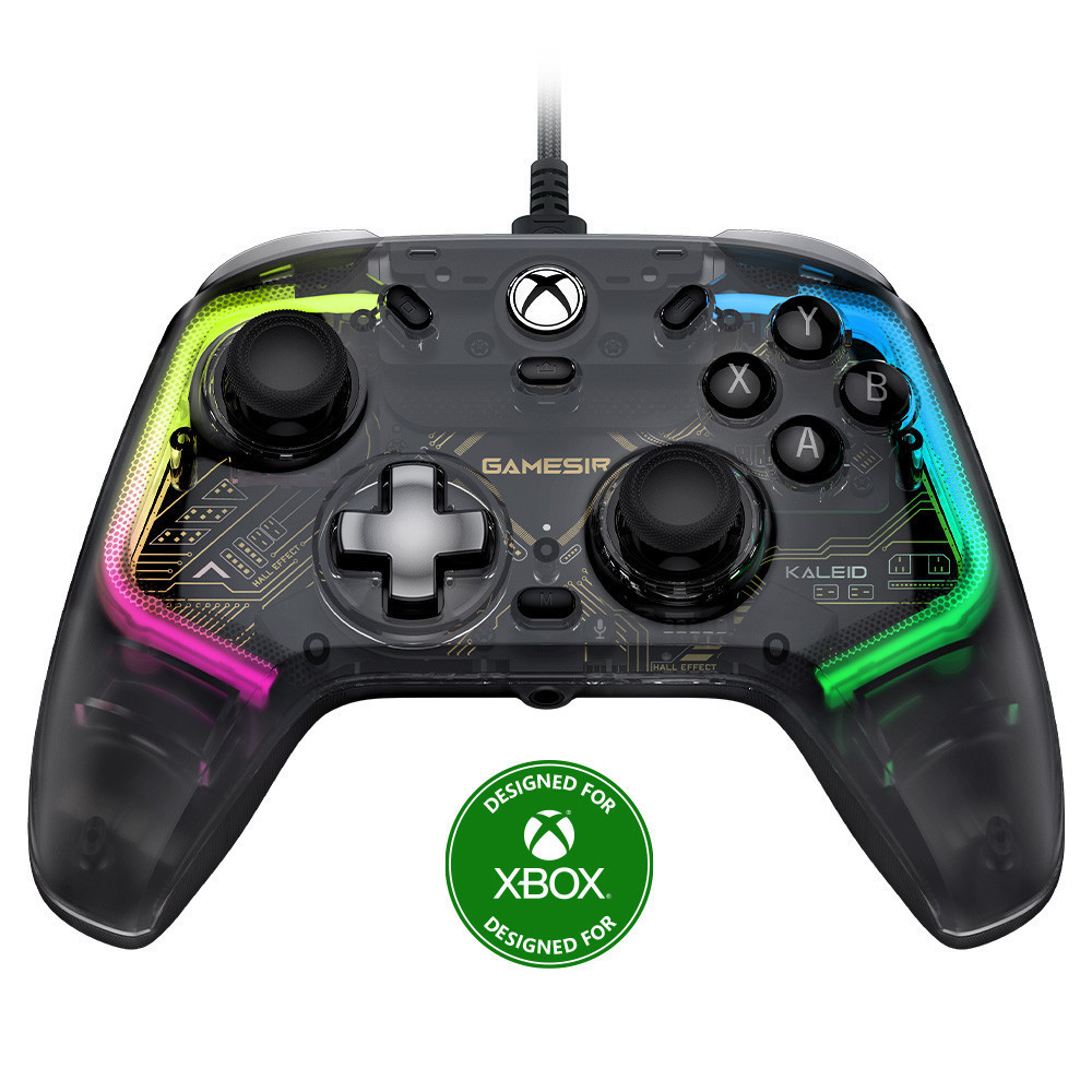 Controlador GameSir Kaleid Xbox com Fio para Console de Jogos Series X, S, One, com Joystick de Efeito Hall
