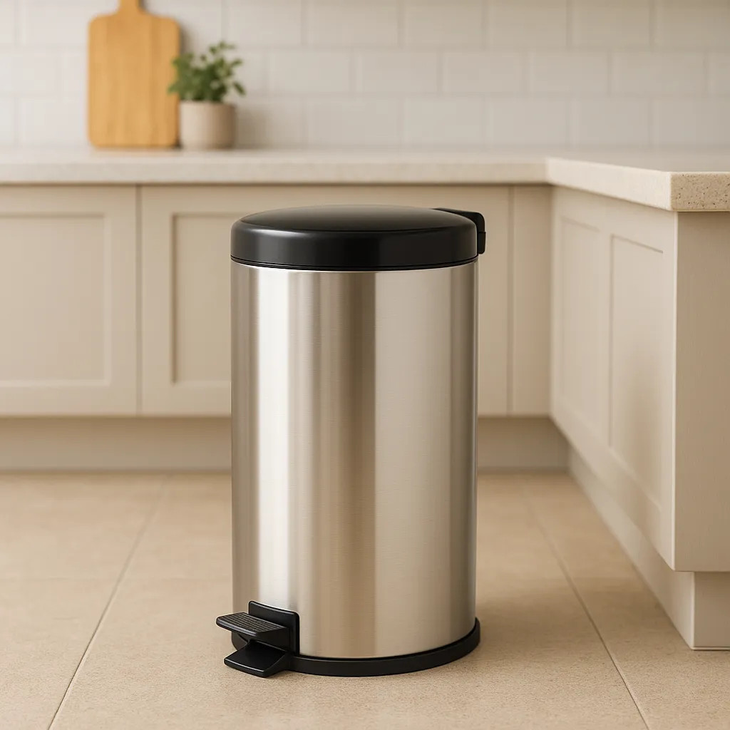 Lixeira Inox 20l Pedal Tampa Anti-odor Cozinha Banheiro Preta em Oferta na Shopee