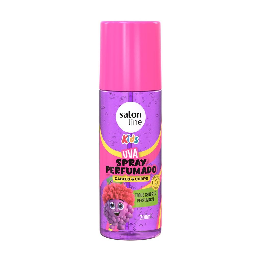 Spray Salon Line Perfumado Kids Uva Cabelo e Corpo 200ml em Oferta na Shopee