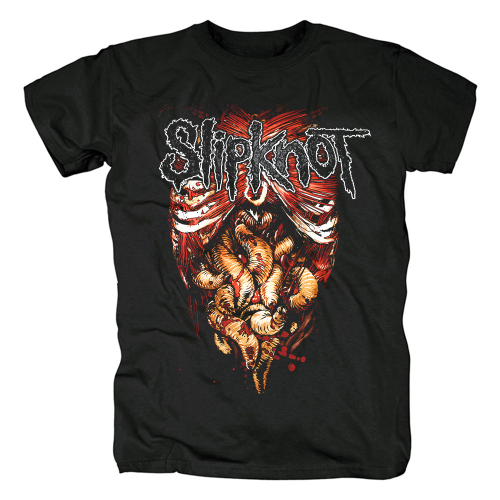 Music Soul Camiseta Unissex Slipknot Maggots Metal Alternativo Estampada Preta Confortável Estilosa Divertida Concertos