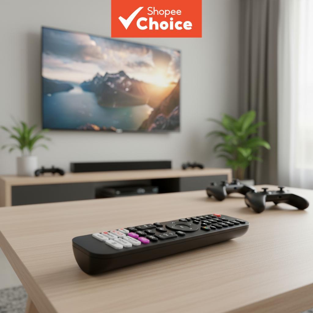 Controle Remoto Universal para TV LCD/LED Devant Hisense, Compatível com Prime Video, YouTube, NETFLIX