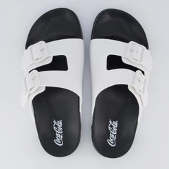 Chinelo Coca Cola Birken Ares Preto e Branco