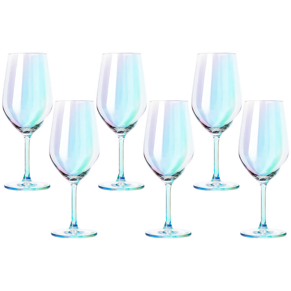 Jogo de Taças de Vinho de Cristal Furta Cor com Titânio Mendoza 460ml 6 peças - Seu Lar em Oferta na Shopee