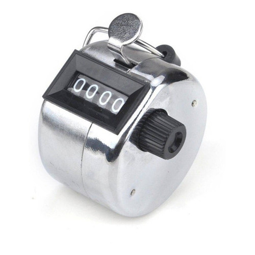 Contador De Batidas Estatistico Numérico Manual 4 Digitos Prateado