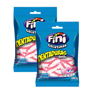Kit 2 Balas de Gelatina Fini Dentaduras 100g em Oferta na Shopee
