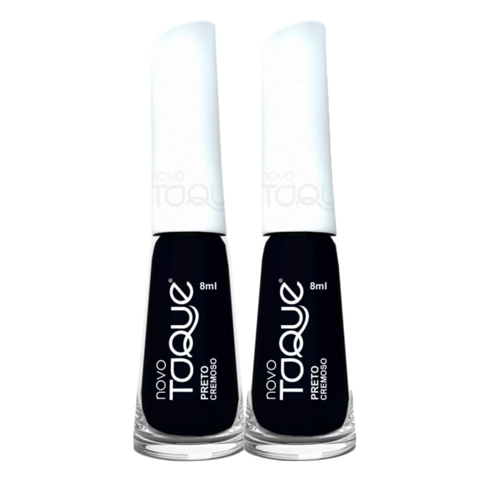 Kit 2 Esmalte Novo Toque Preto Cremoso 8ml