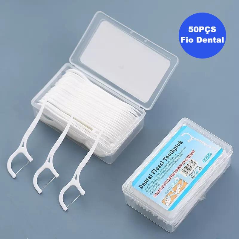Fio Dental Infantil em Formato de Arco Ultra Fino Kit 50PÇS para Limpeza Eficaz