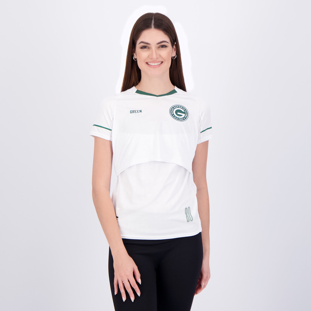 Camisa Gr33n Goiás Especial 2023 Feminina Branca em Oferta na Shopee
