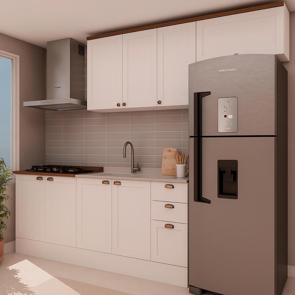 Armário de Cozinha Genialflex Iluminata 4 Peças Branco em Oferta na Shopee