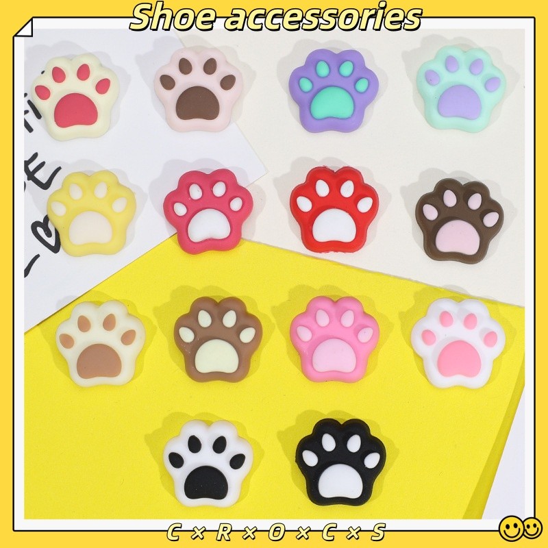 Acessórios para Sapatos Patas de Gato PVC Feitos à Mão Charme de Sapato Acessórios DIY Desenho Animado Infantil