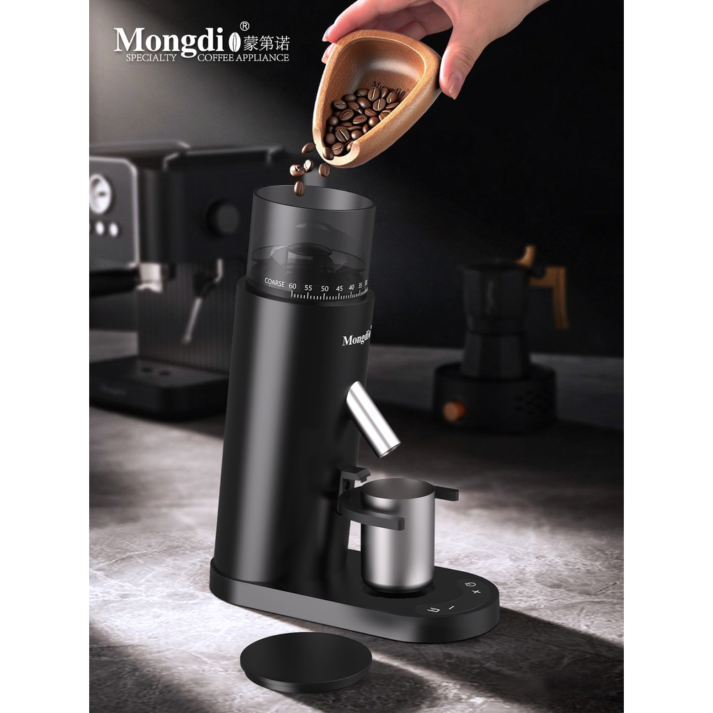 Mongdio Moedor Elétrico de Grãos de Café Mão-Pour Italiano Profissional Moedor Automático Eletrodomésticos de Café