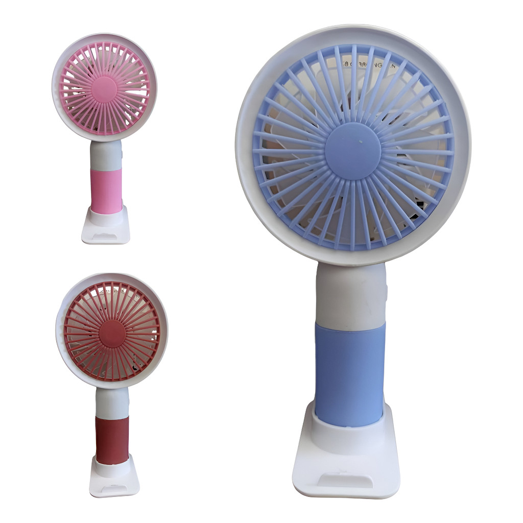 Mini Ventilador Portátil Silencioso Bateria Suporte Celular