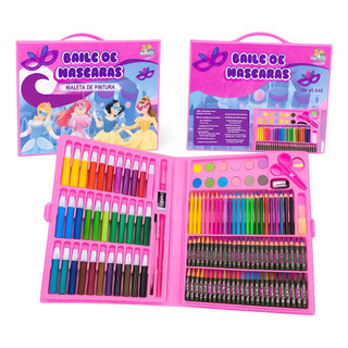 Maleta De Pintura Infantil Para Colorir Desenhos 150 Peças