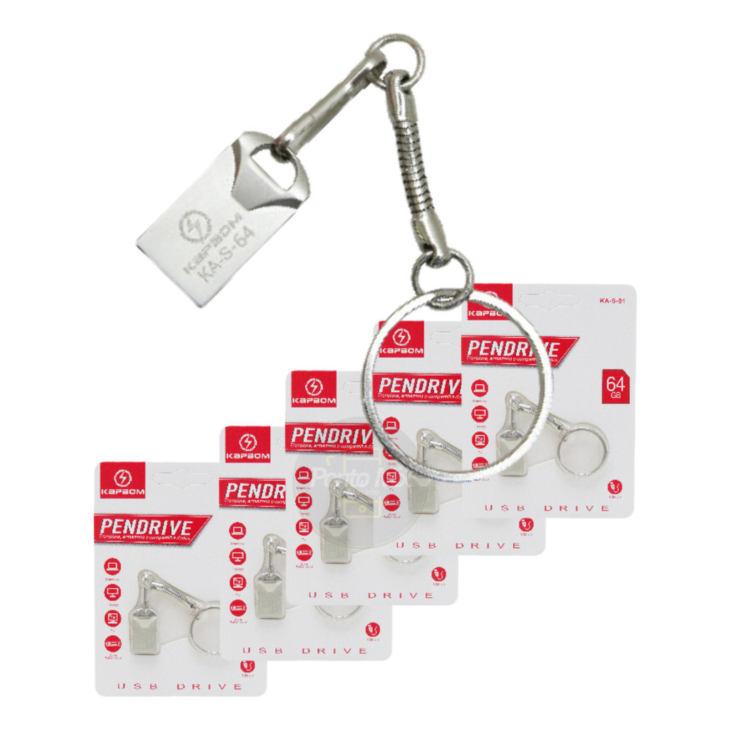 Ka-s-64 Kit Com 5 Pen-drive De 64gb Pen Max Usb 2.0 Pc/tv Nf