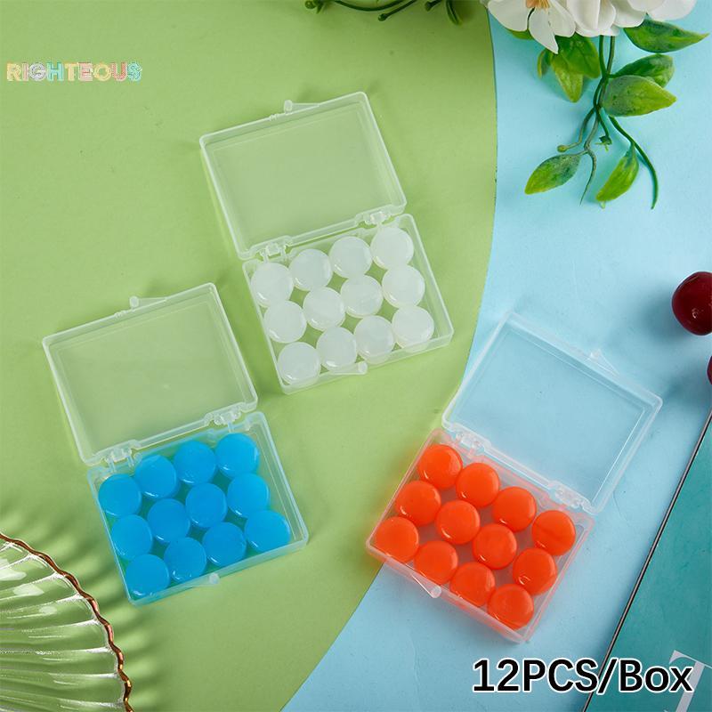 Rightrous 12 Pcs Silicone Ear Plug Reutilizável Cera Tampões De Ouvido Natação Moldáveis Redução De Ruído Cancelamento P