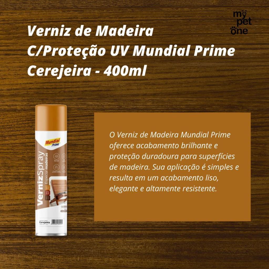 Kit 4 Verniz De Madeira Spray Cerejeira 400ml Proteção UV — imagem 2 de 2