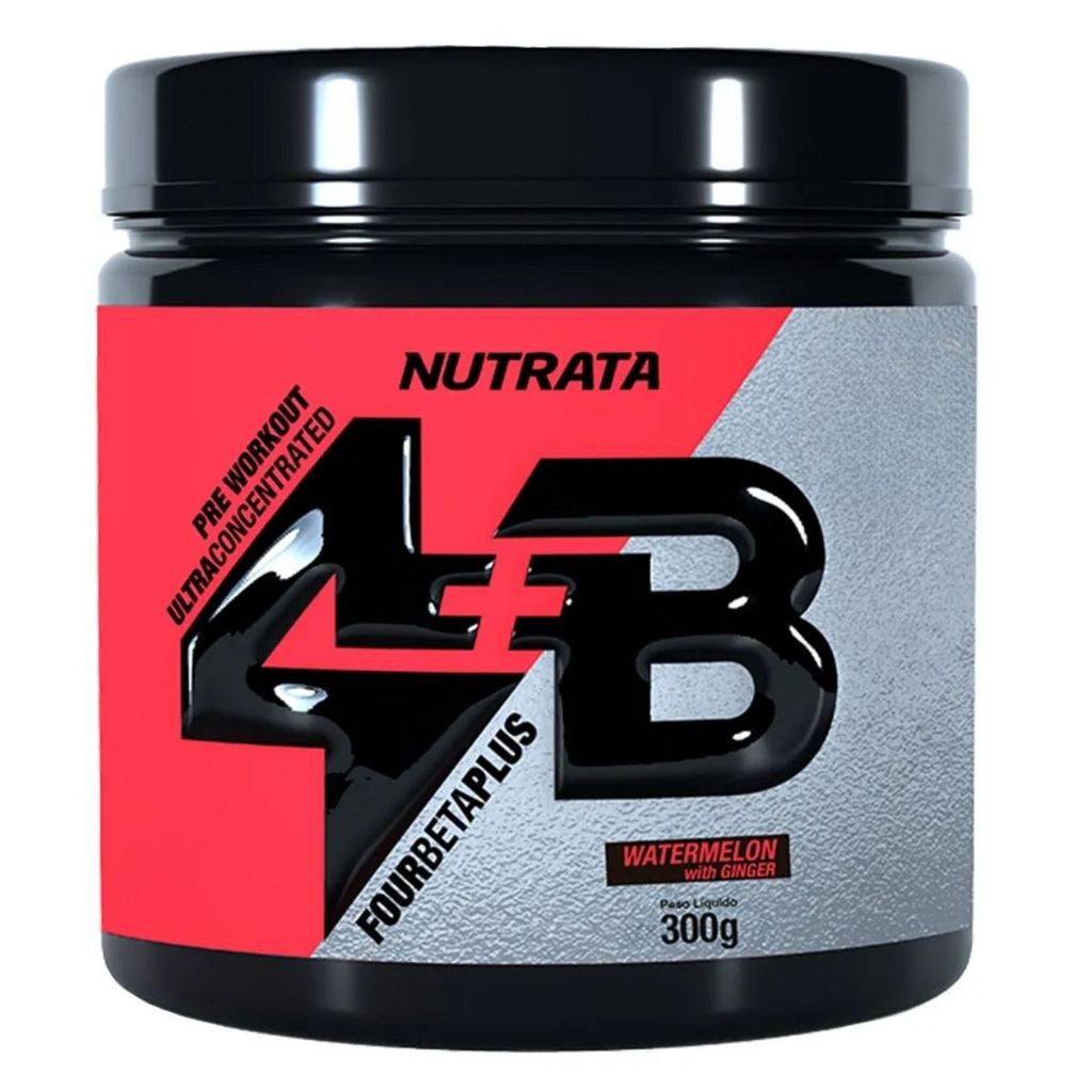 Pre Treino 4B Pote 300g Sabor Melancia Com Gengibre Nutrata em Oferta na Shopee