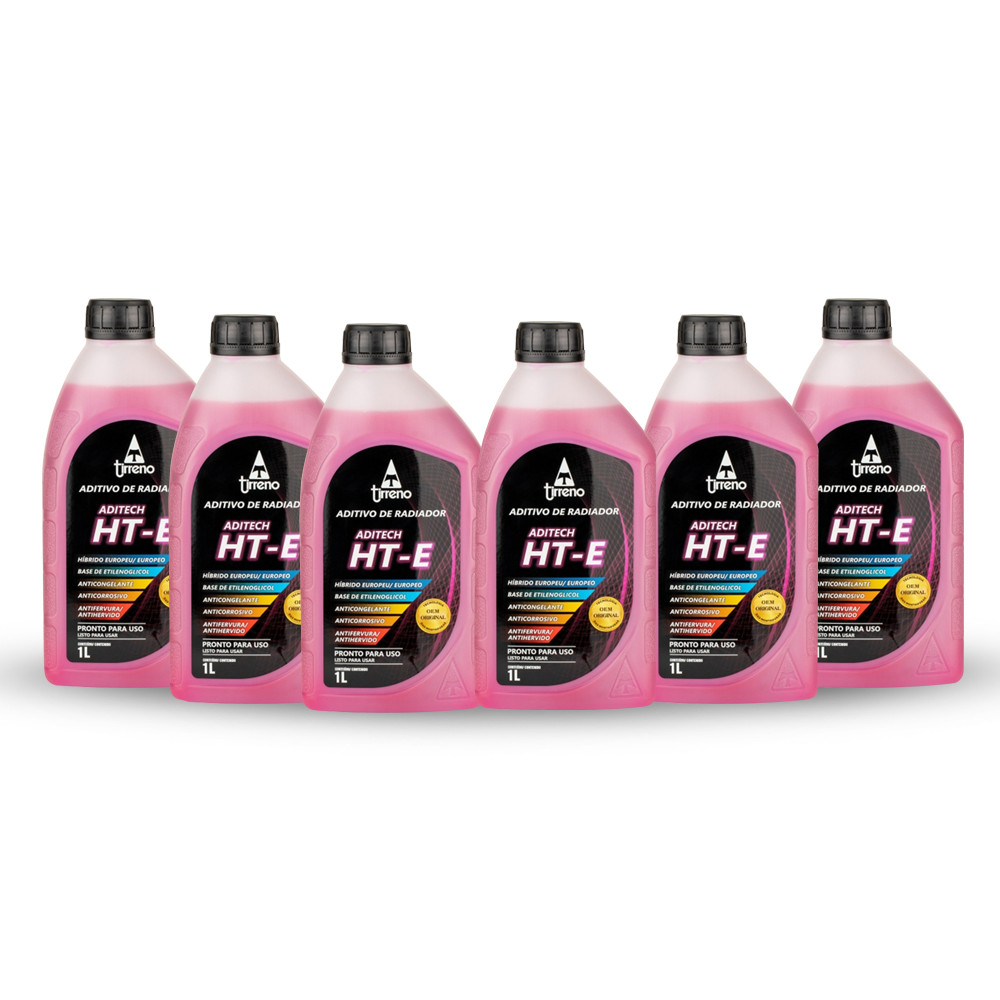 KIT ADITIVO PRONTO USO HIBRIDO EUROPEU GII SUPER ROSA 6L TIRRENO G12E040R2 em Oferta na Shopee