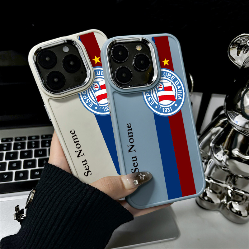 Capinha personalizada time bahia para iPhone 11 13 12 pro xr xs max 14 15 16 pro max 14 plus 17 air capa silicone em Oferta na Shopee