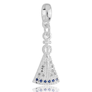Berloque Religioso Nossa Senhora Banhado a Prata 925 em Oferta na Shopee