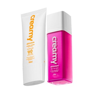 Kit Creamy Skincare Protetor Solar Facial FPS 60 Mandélico (2 produtos) em Oferta na Shopee