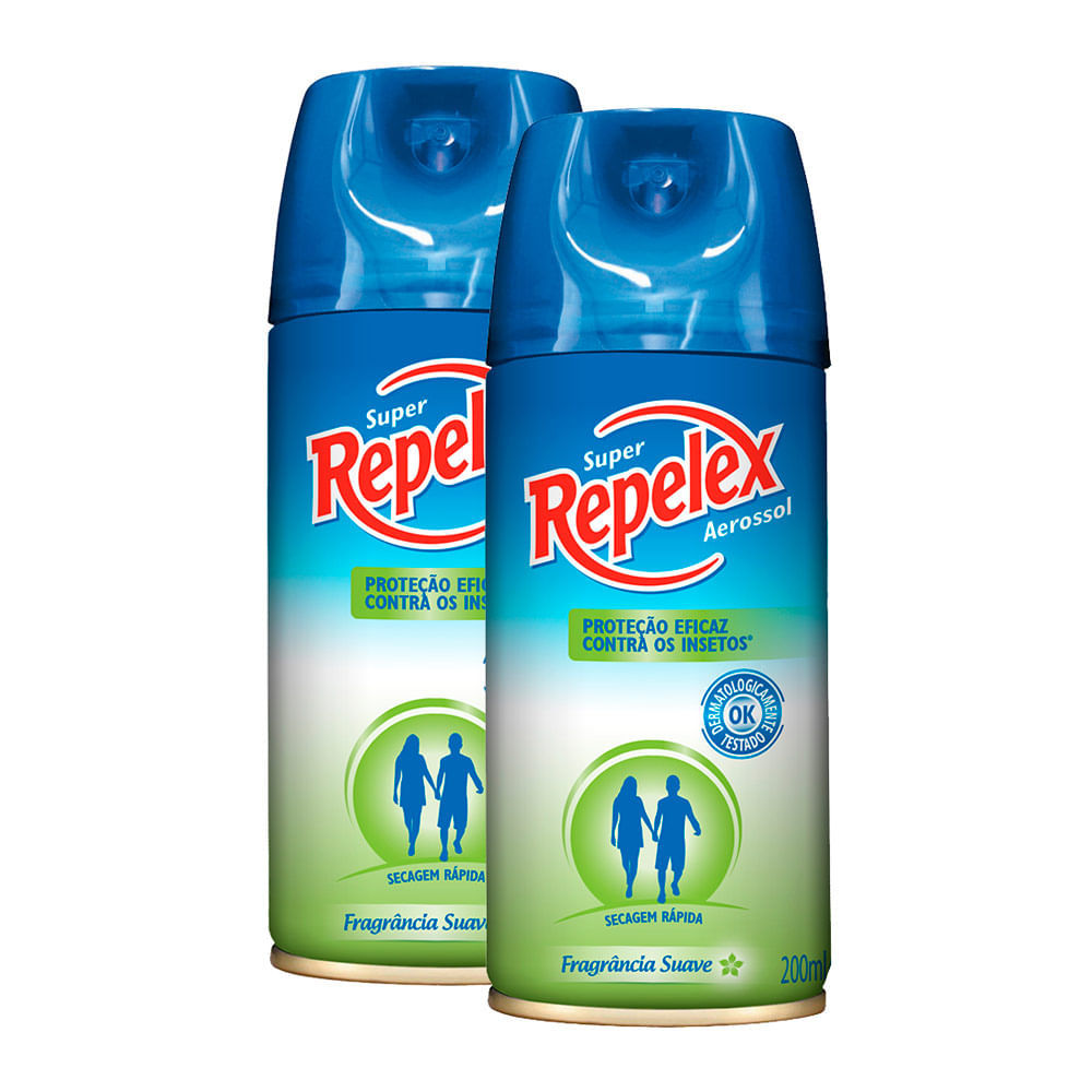 Kit 2 Repelente Super Repelex Aerosol com 200ml em Oferta na Shopee