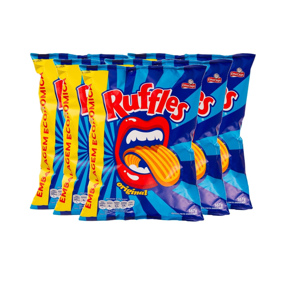Kit 5 Batata Ruffles Elma Chips Sabor Original 167g em Oferta na Shopee