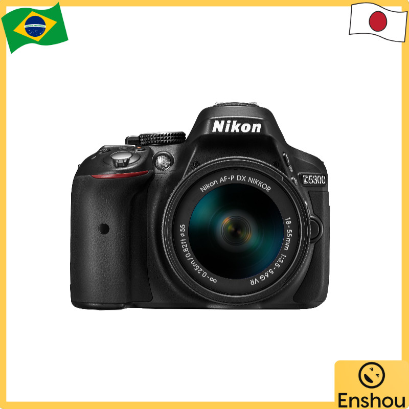Do Japão [USADO]Nikon Digital SLR Camera D5300 AF-P 18-55 VR Lens Kit Black D5300LKP18-55