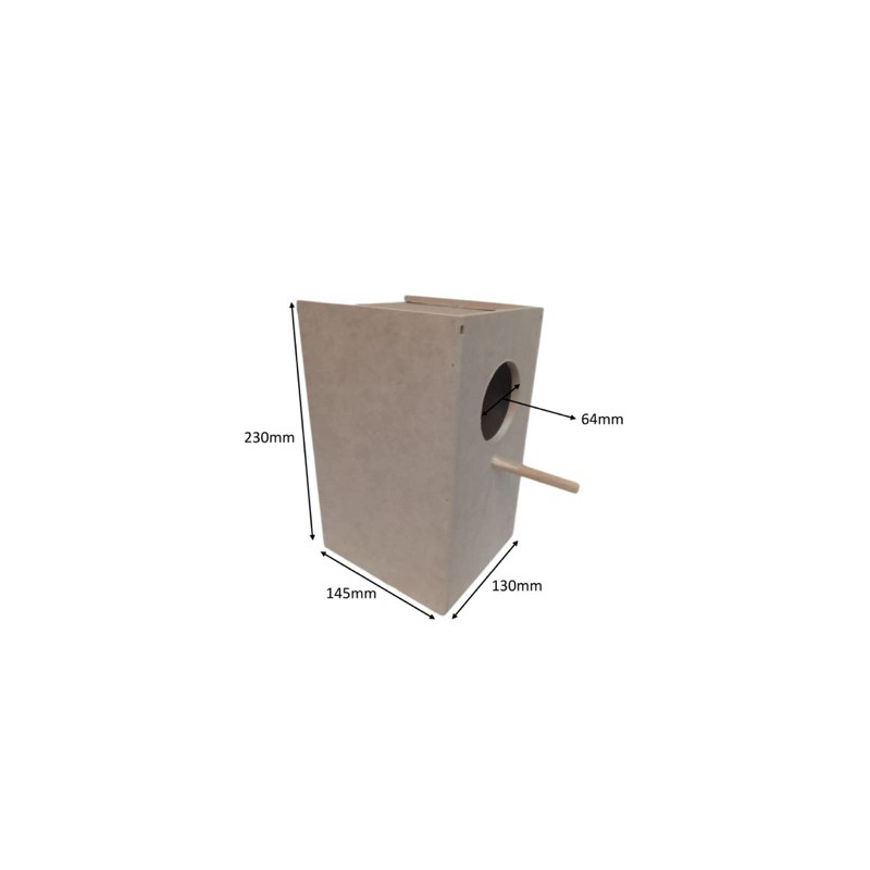 Ninho Vertical  MDF Pstacídeos Para Calopsita Ring Neck Rosela Red Rumped Agapornis Gaiola e Viveiro