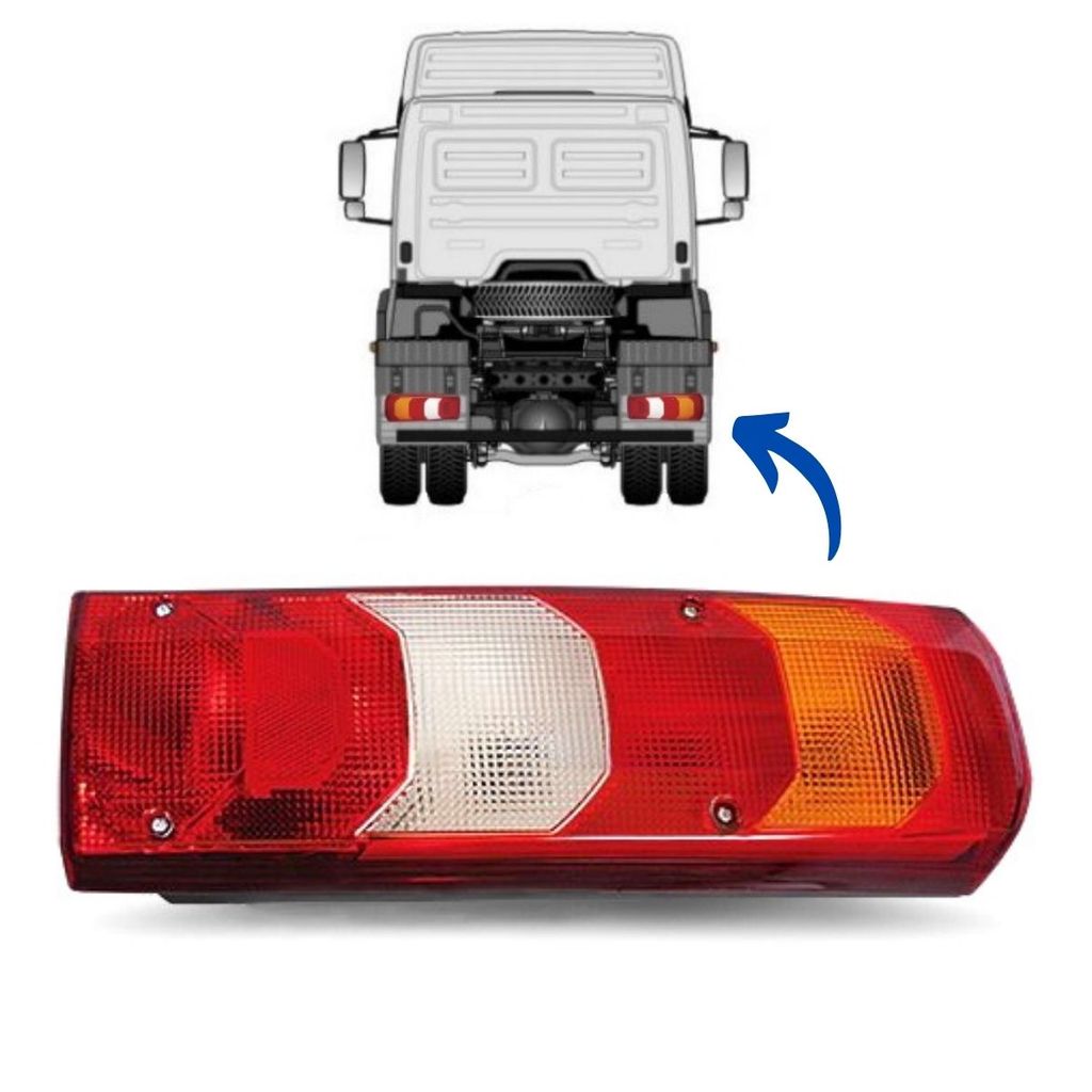 Lanterna Traseira Direita Caminhão Mercedes Benz Actros Accelo Atego Axor
