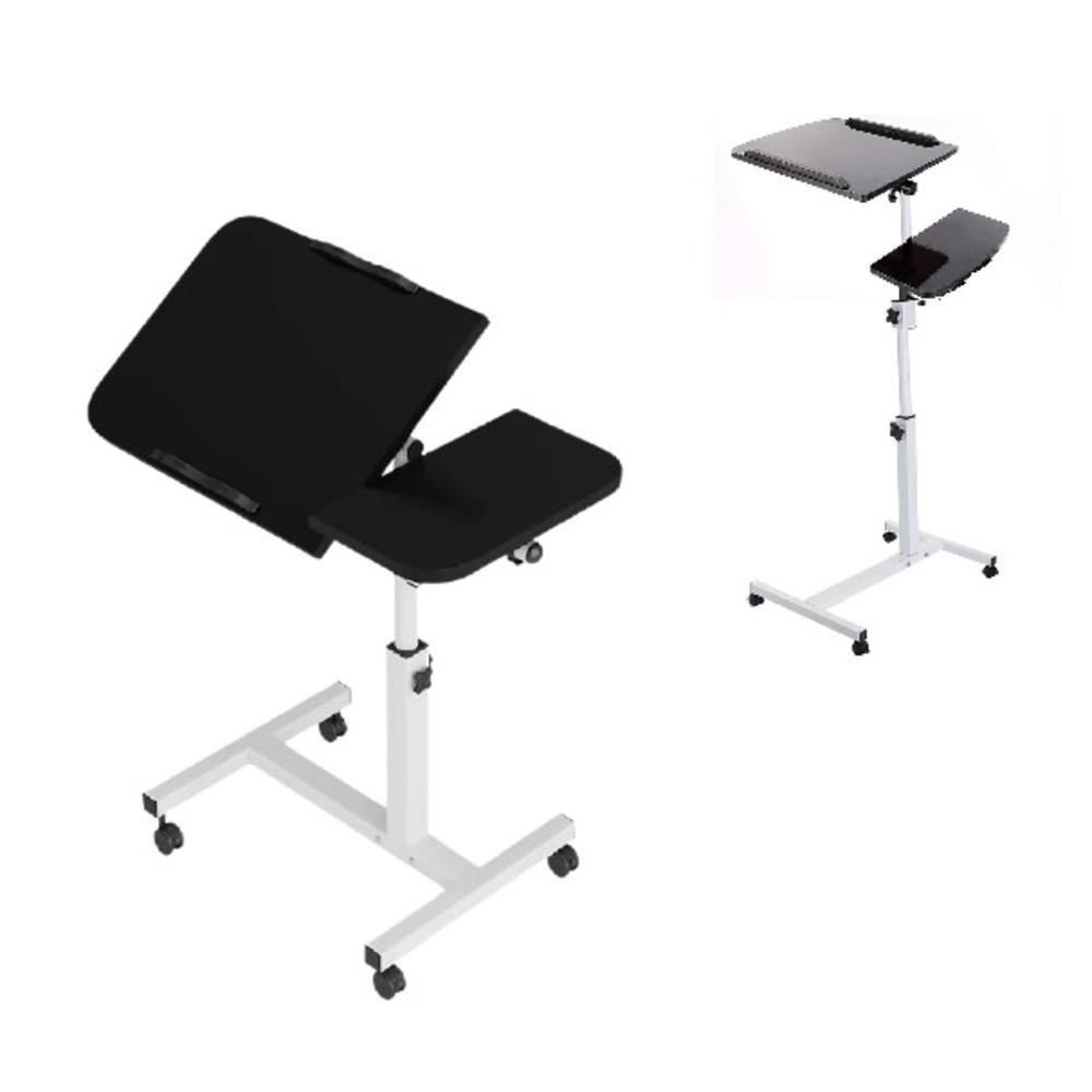MESA NOTEBOOK DUPLA ARTICULADA MESINHA ALTURA AJUSTAVEL SUPORTE COMPUTADOR JANTAR COM ROD…