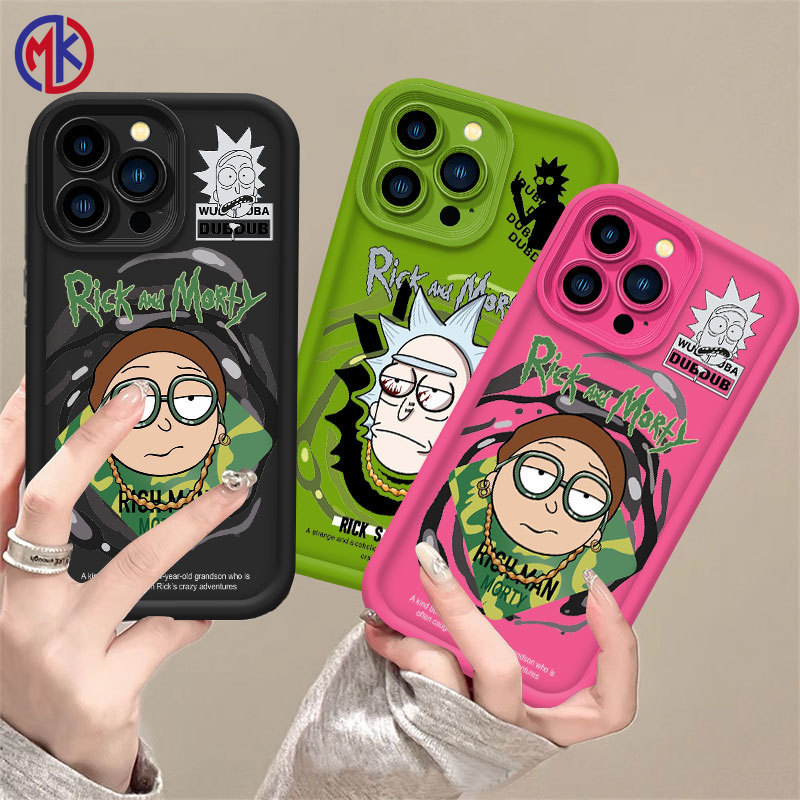 Capa Para Samsung A17 A07 A56 A36 A55 A54 A16 A15 A14 A05S A51 A52 A34 A35 A32 A13 SoftCase Rick Morty Cabeça MKcase