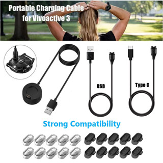 Carregamento 2 Em 1 + Plugue De Poeira/Conversor De Carregador/Para Garmin Venu 4 4s 3 3s SQ 2/Vivoactive 6 5/165 255 26 em Oferta na Shopee