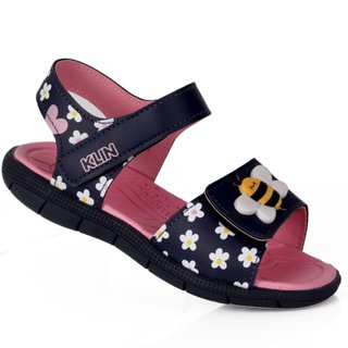 Sandália Papete Infantil Klin Tic Tac Menina Abelha Flores Marinho Rosa Com Velcro em Oferta na Shopee