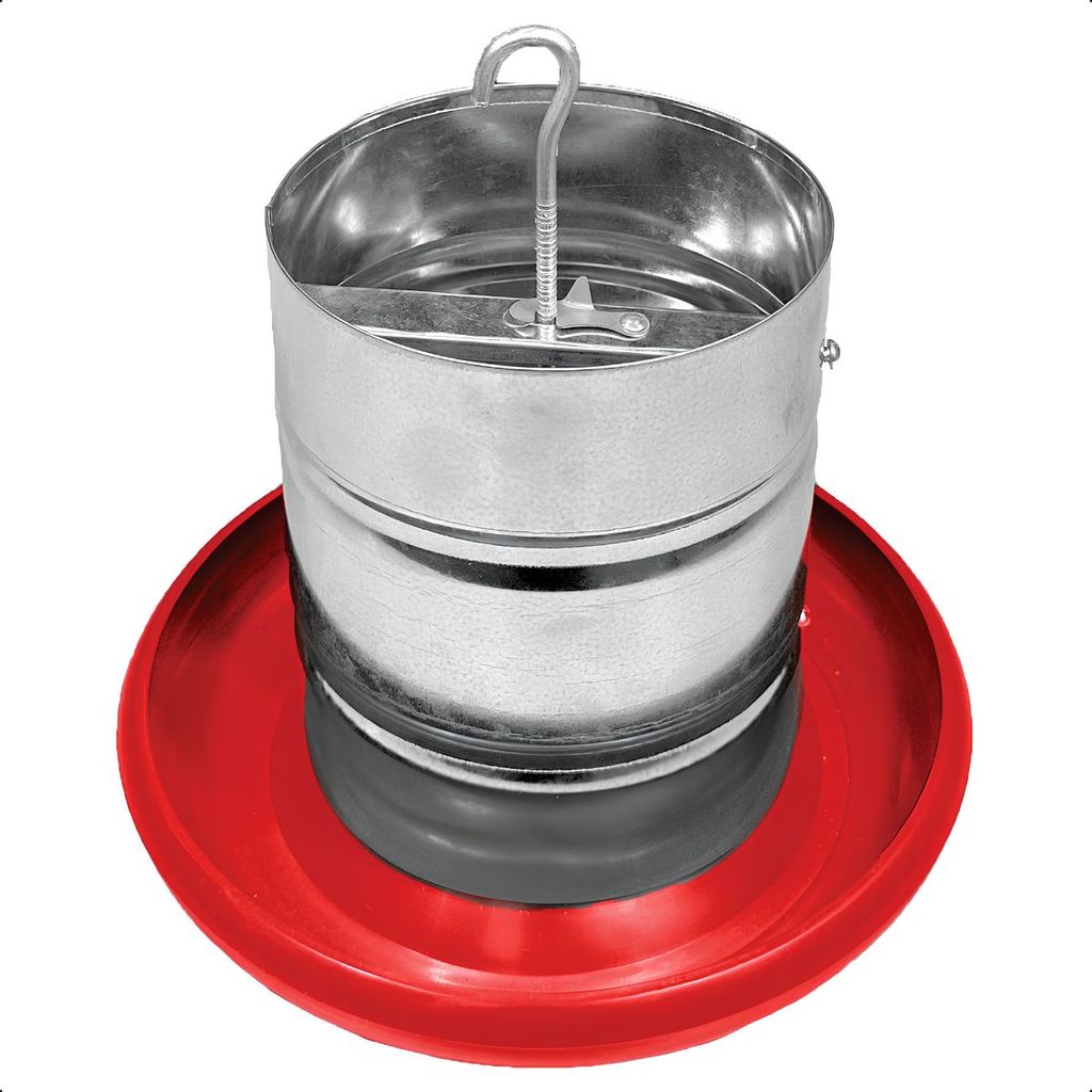 Comedouro Tubular 3kg p/ Frango Aves Galinha Faisão Prato Anti Desperdicio