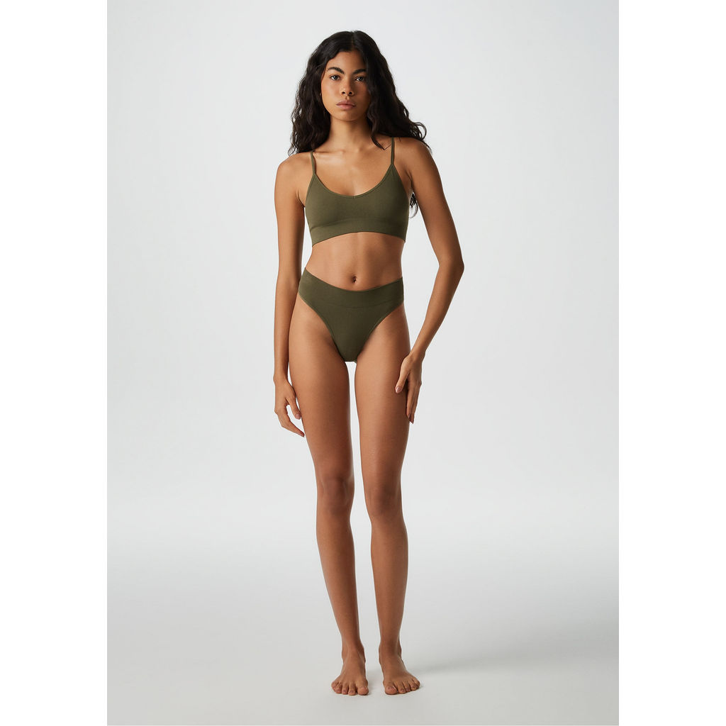 Calcinha Cintura Alta Cós Duplo em Oferta na Shopee