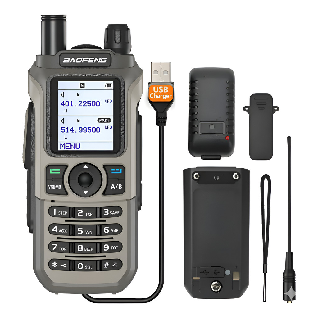 Rádio Baofeng Uv-21 Pro Walkie Talkie 10w Prova Dagua Poeira Cinza-escuro 127/220v em Oferta na Shopee