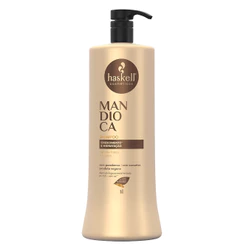 Shampoo Mandioca 1 Litro Haskell | Limpeza suave e brilho intenso para cabelos fracos e opacos